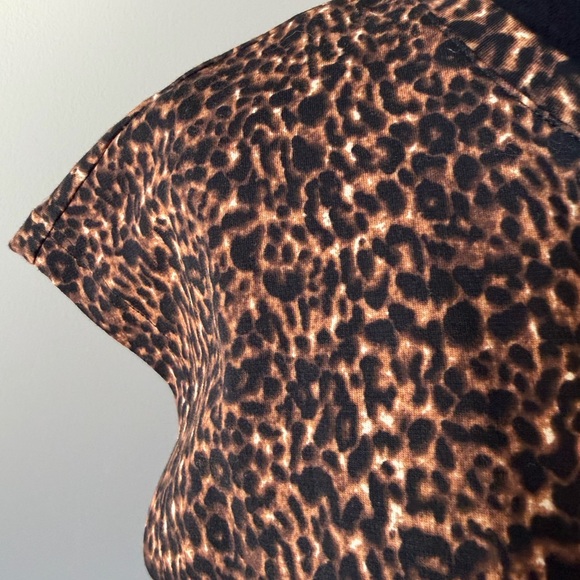 Talbots Leopard Print Tie-Front Dressy Tee XSmall - Picture 6 of 8